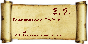 Bienenstock Irén névjegykártya