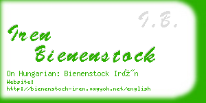 iren bienenstock business card